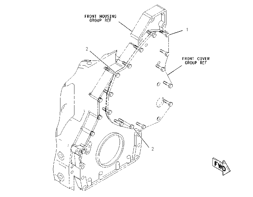 FASTENER GP-FRONT COVER 2119118 CAT