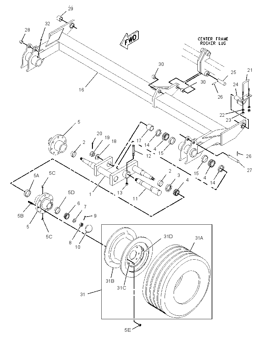 WHEEL & ROCKER GP-IMPLEMENT 2095058 CAT