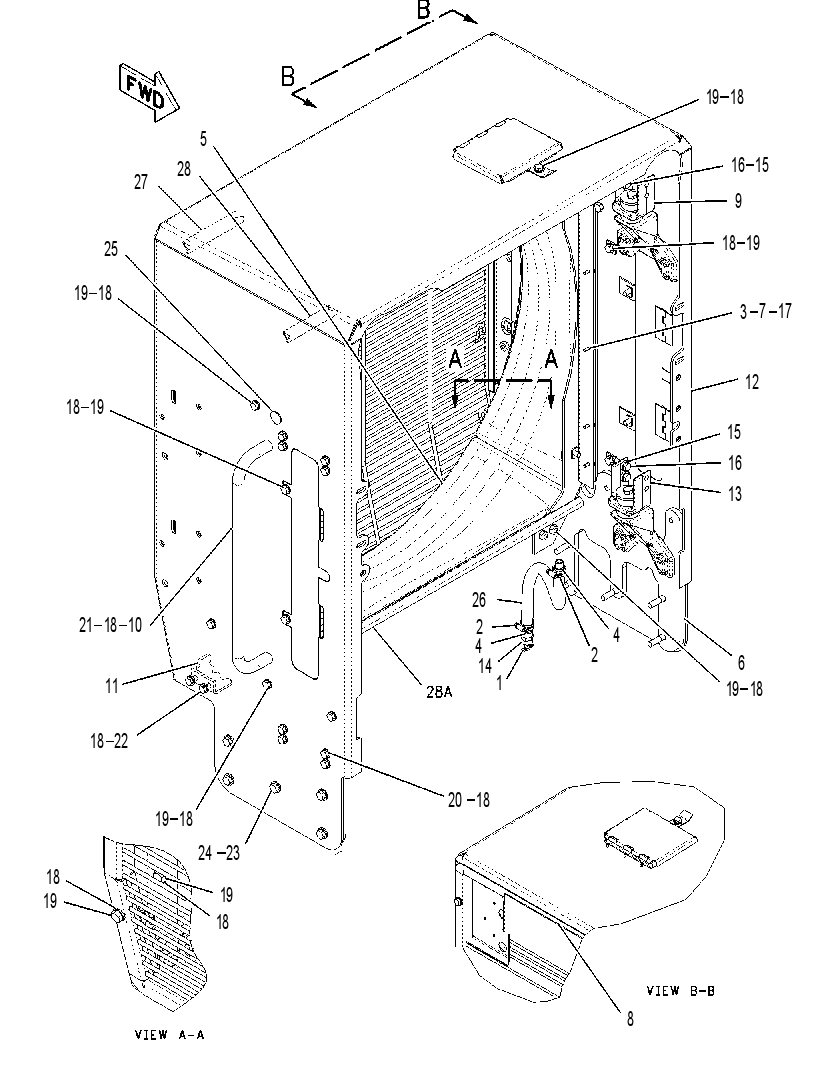 GUARD & SUPPORT GP-RADIATOR 1595438 CAT
