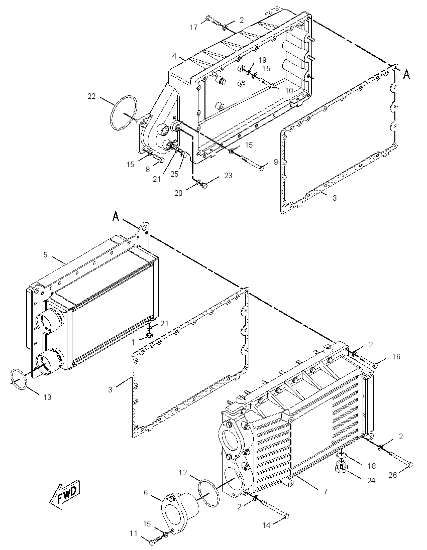 AFTERCOOLER GP-RAW WATER 2046435 CAT