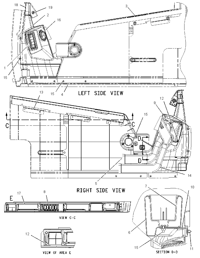 Крышка консоли 1761983 CAT