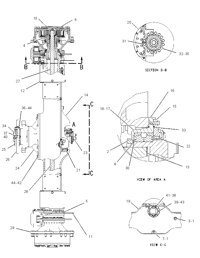 AXLE GP-CENTER 1394700 CAT