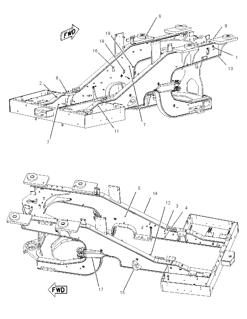 Рама задняя в сборе 1754198 CAT