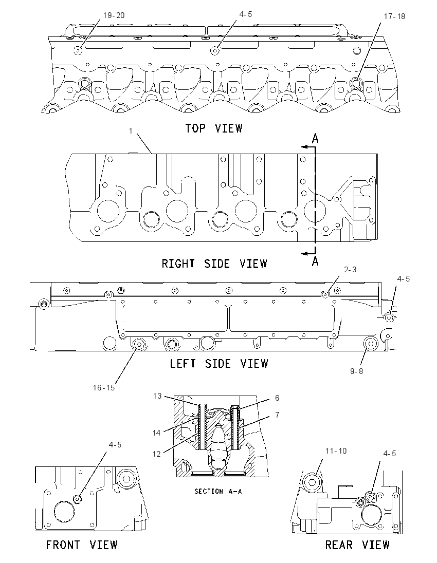 Головка блока цилиндров в сборе 1836836 CAT