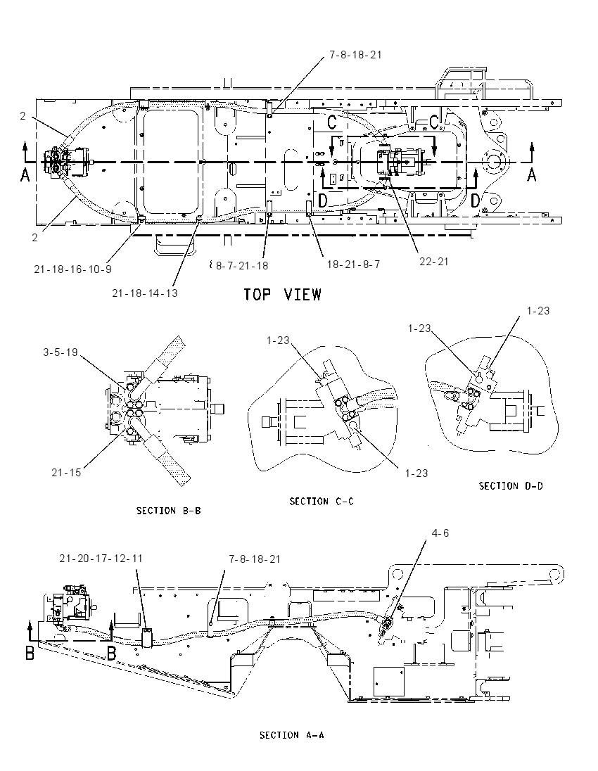 Трубопроводы гидростатические 1942726 CAT