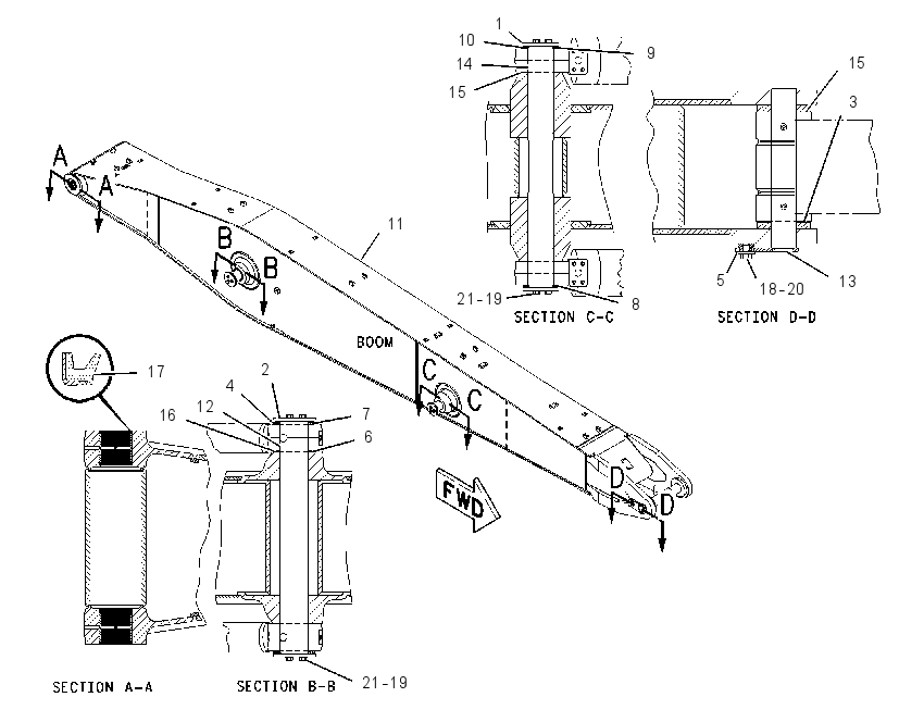 BOOM GP-MATERIAL HANDLING 1284370 CAT