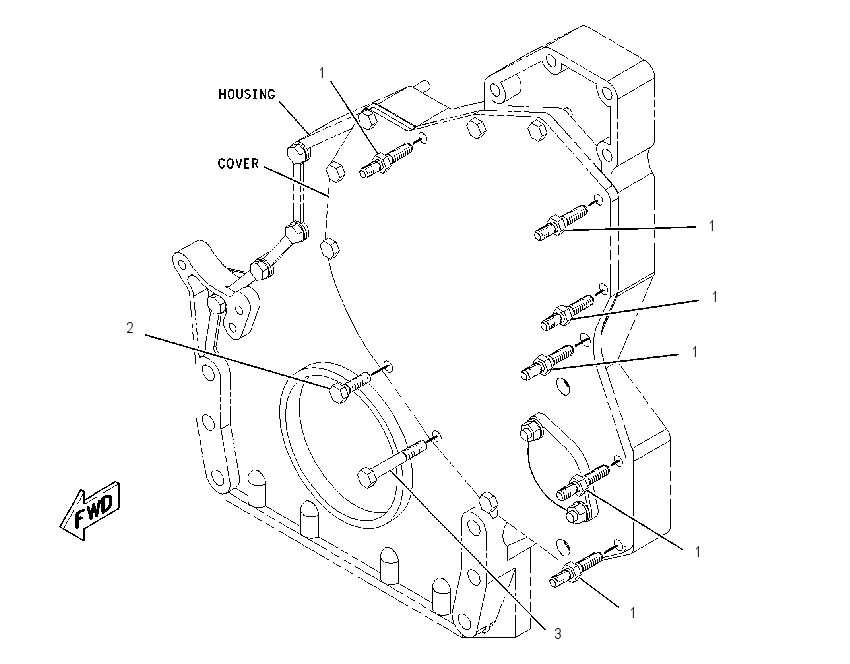 FRONT HOUSING FASTENER GROUP 1945052 CAT