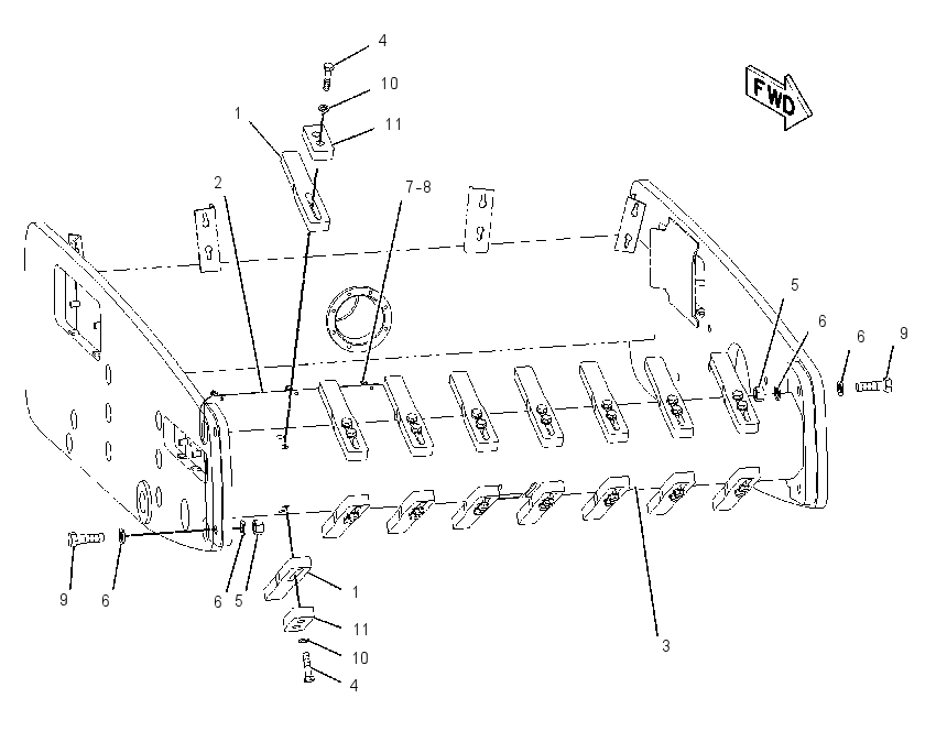 BUMPER GP 1972074 CAT
