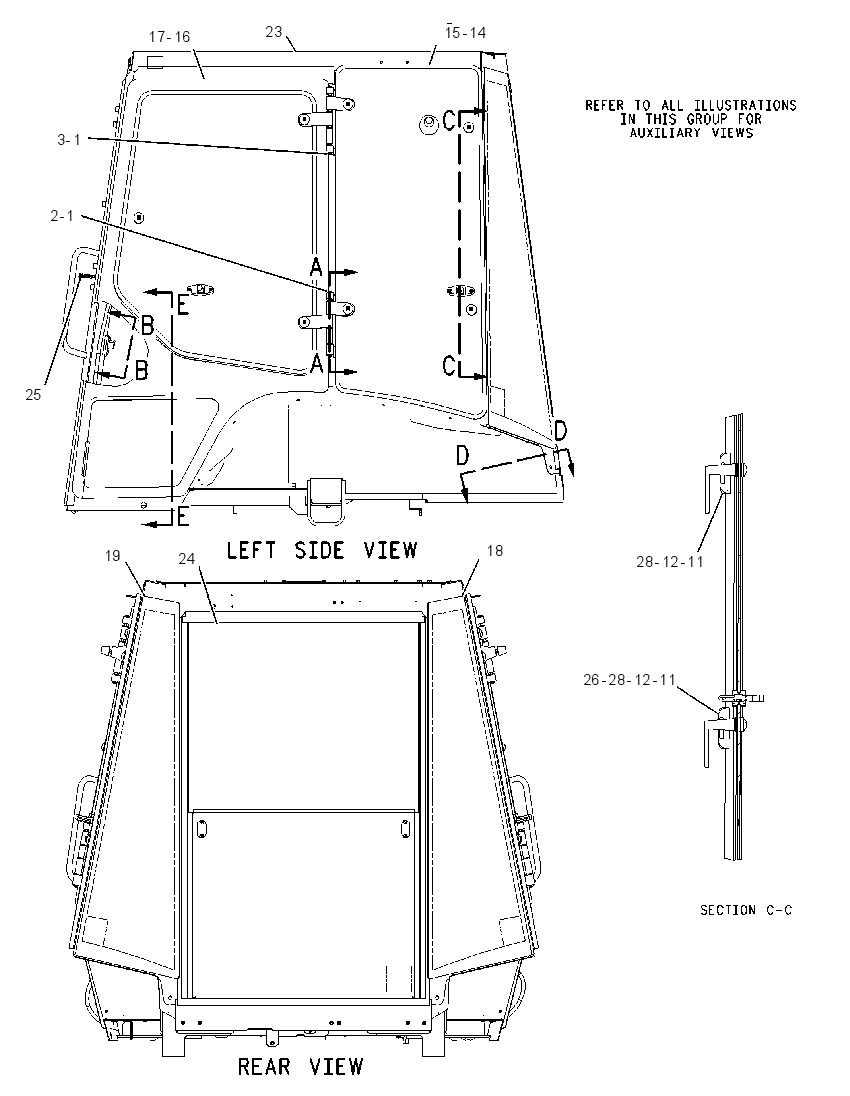 Кабина закрытая с ROPS 2069455 CAT