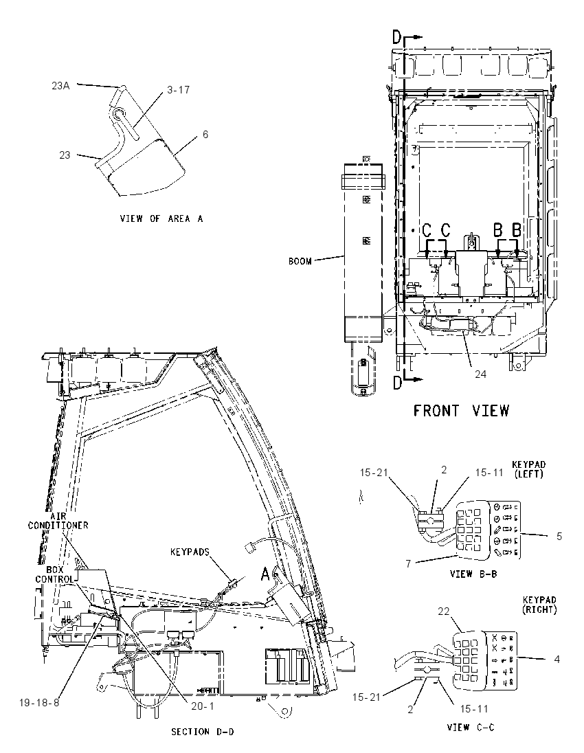 WIRING GP-HARVESTER HEAD 1964830 CAT