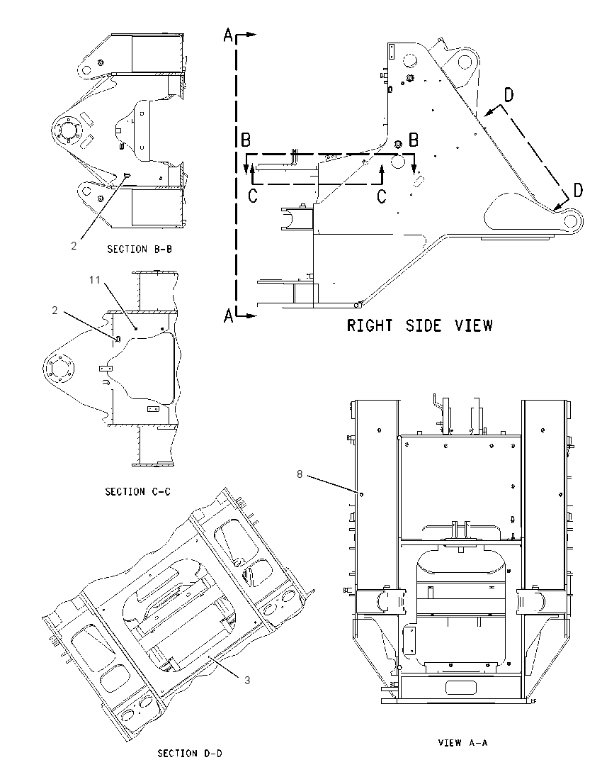 FRAME AS-LOADER 2138460 CAT