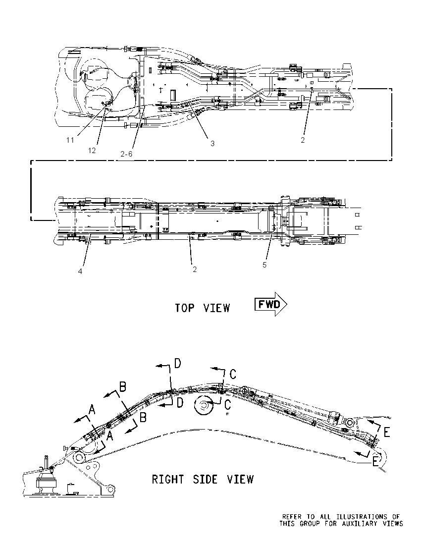LINES GP-BOOM DRAIN 1494642 CAT