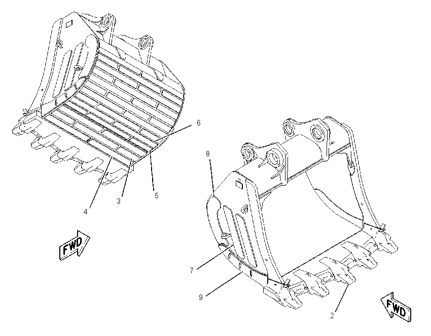 BUCKET AS-MASS EXCAVATOR 1574132 CAT