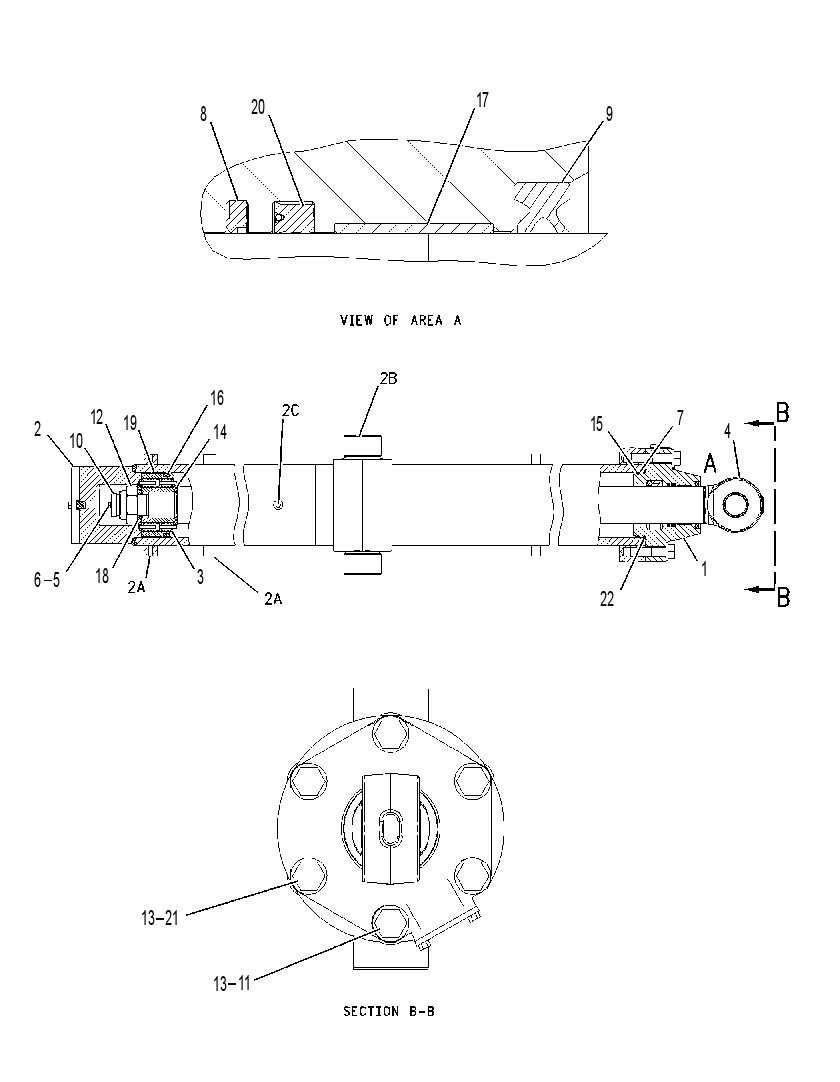 Цилиндр подъёма отвала 1986486 CAT