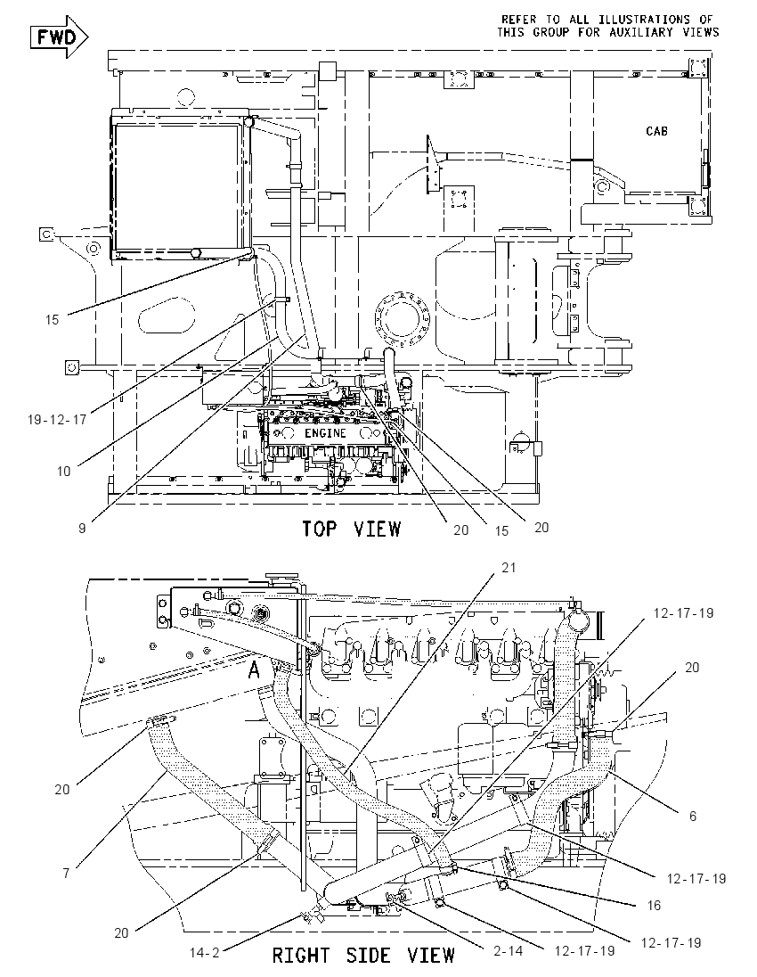 LINES GP-RADIATOR 1984655 CAT