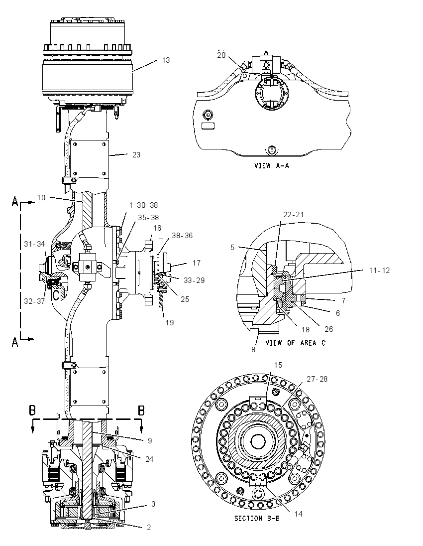 AXLE GP-CENTER 1524400 CAT