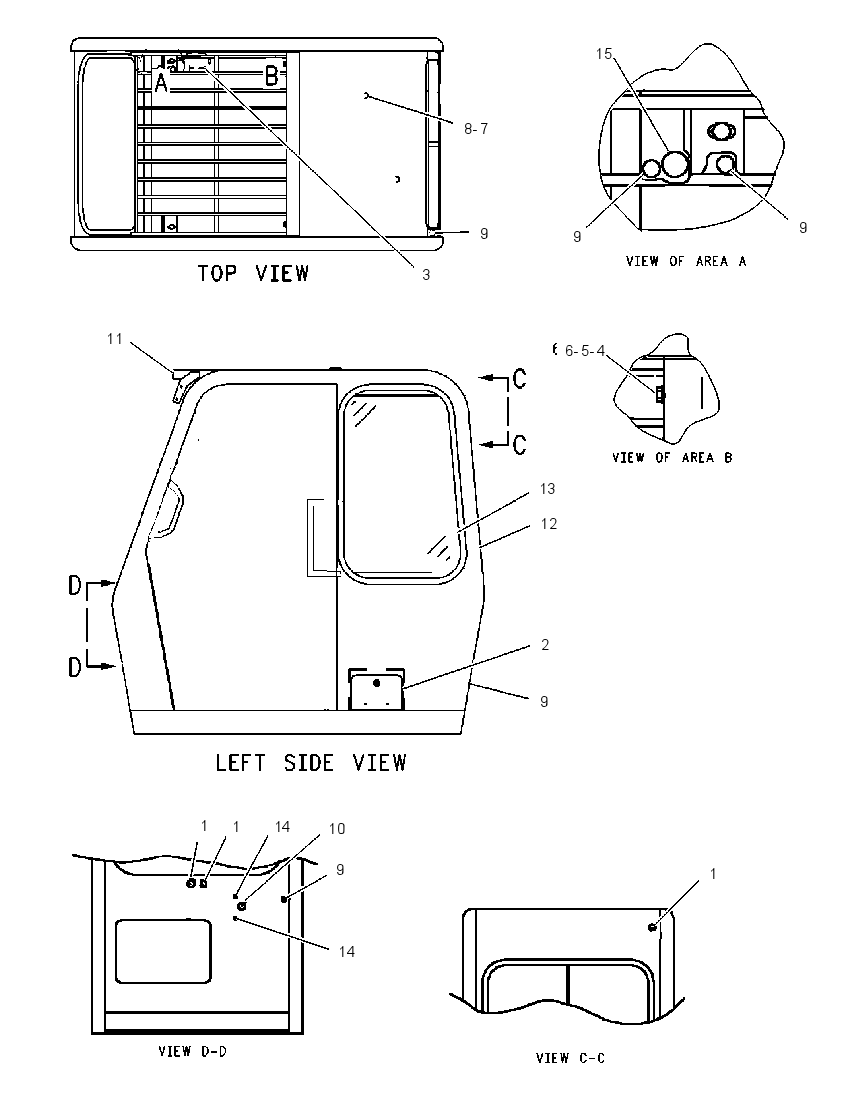 Кабина закрытая с ROPS 1666098 CAT