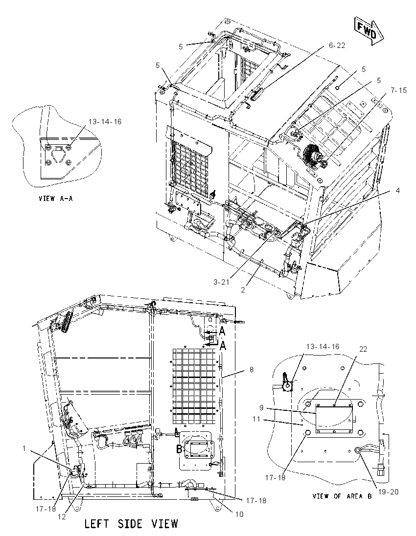 Проводка кабины 1942708 CAT