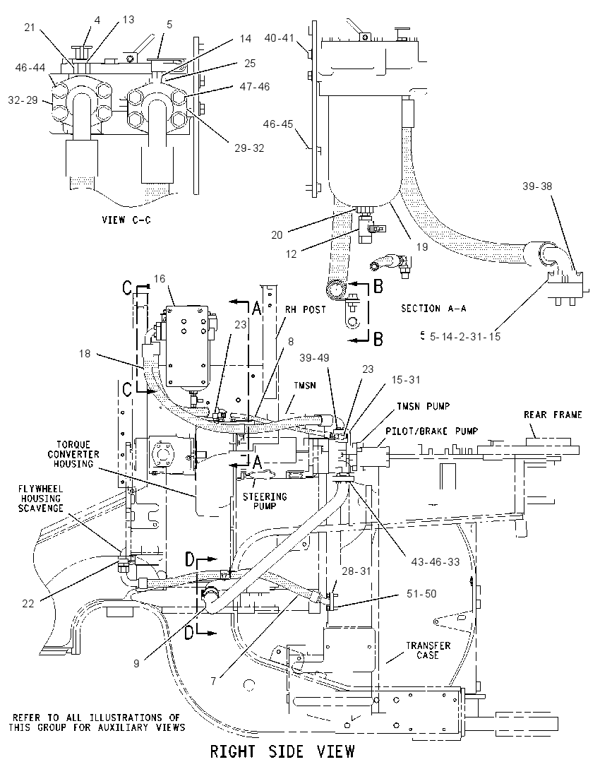 Трубопроводы масла трансмиссии 1996483 CAT
