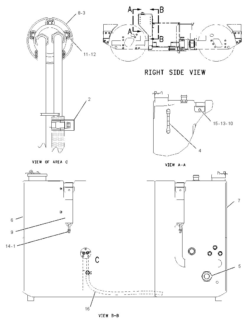 TANK & MTG GP-HYDRAULIC & FUEL 1957534 CAT