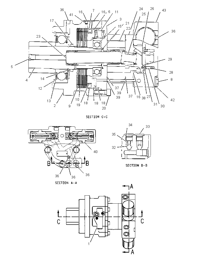 Мотор поворота 2191031 CAT