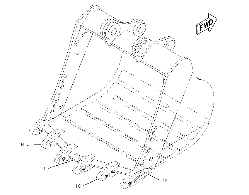 BUCKET AS-MASS EXCAVATOR 2055297 CAT