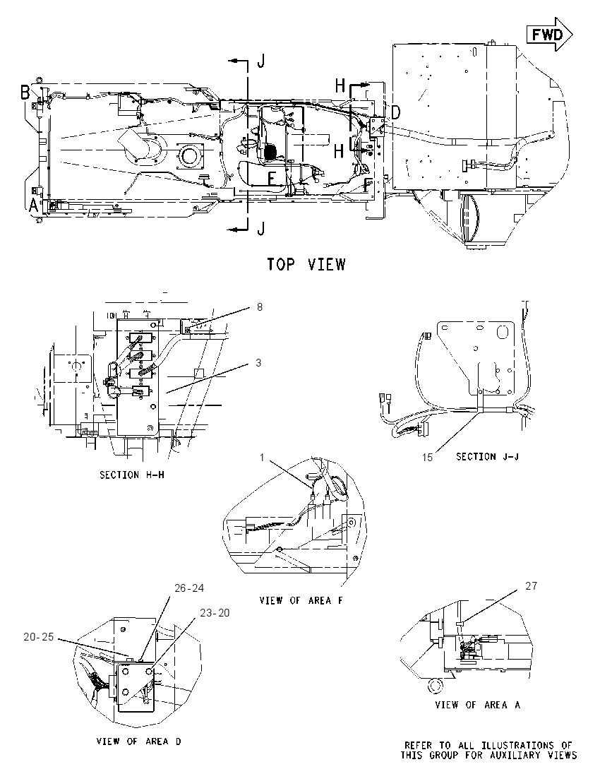 Проводка задняя 1928580 CAT
