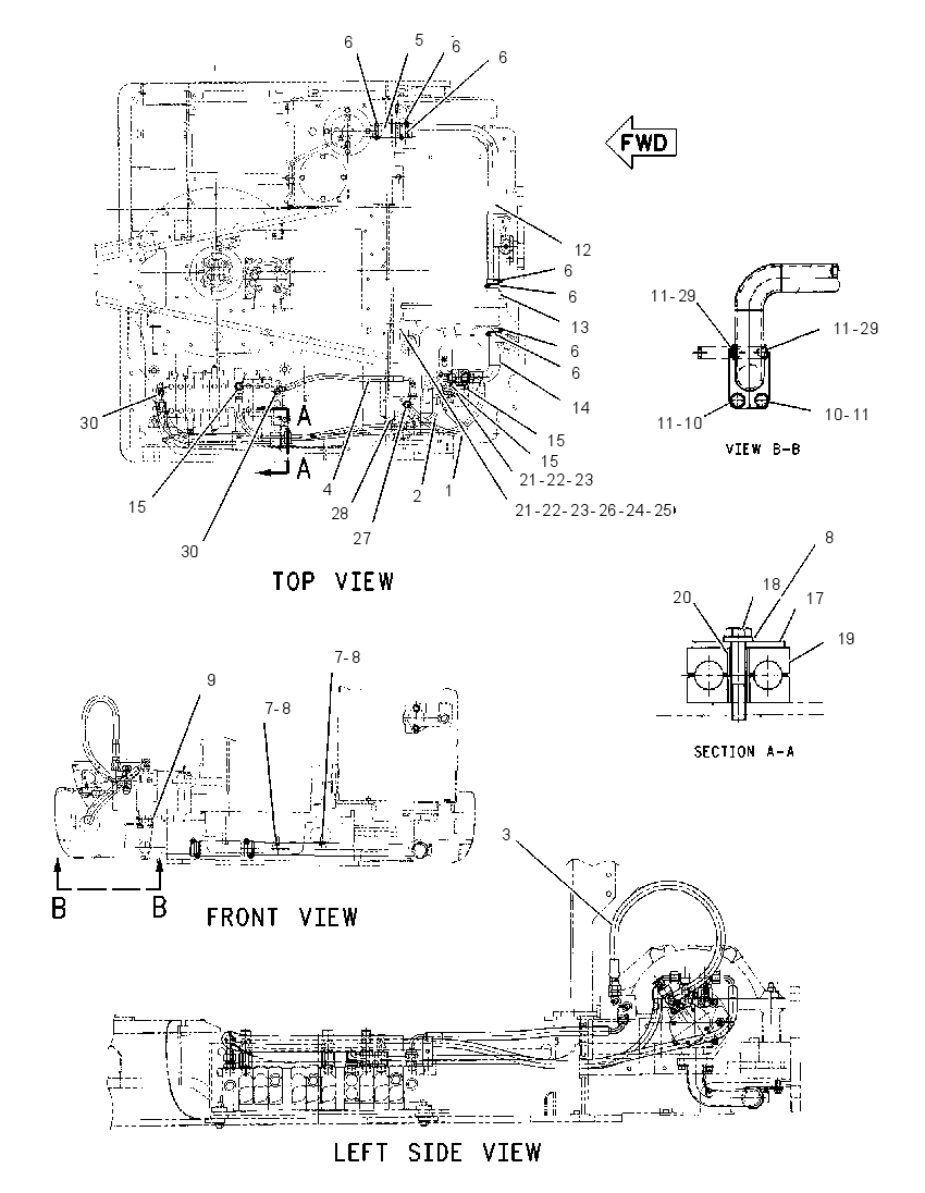 LINES GP-HYDRAULIC PUMP 1636991 CAT