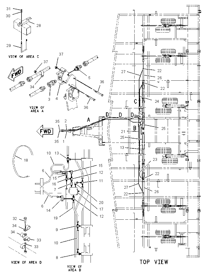 CYLINDER & LINES GP-TRANSPORT 2133510 CAT