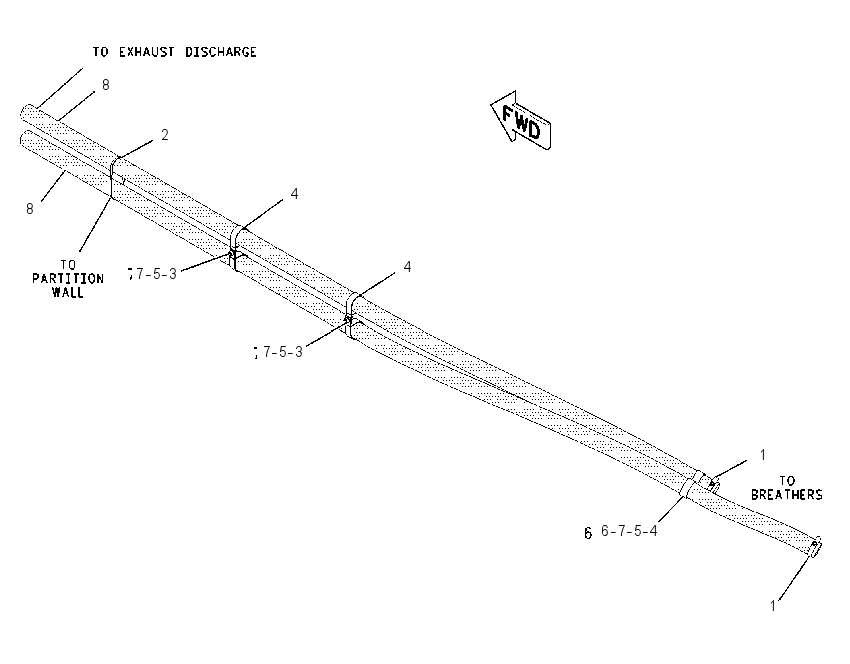 Система отвода газов 2159450 CAT