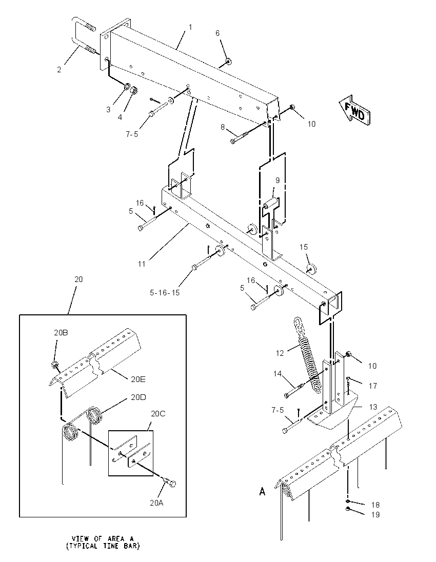 HARROW GP-TINE 2115340 CAT