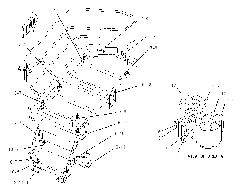 FASTENER GP-HANDRAIL 2088559 CAT