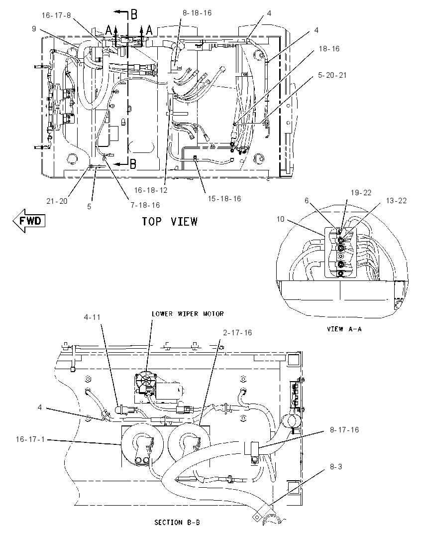 WIRING GP-CAB RISER 1651618 CAT