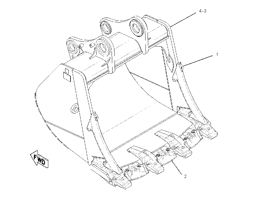BUCKET AR-MASS EXCAVATOR 2095540 CAT