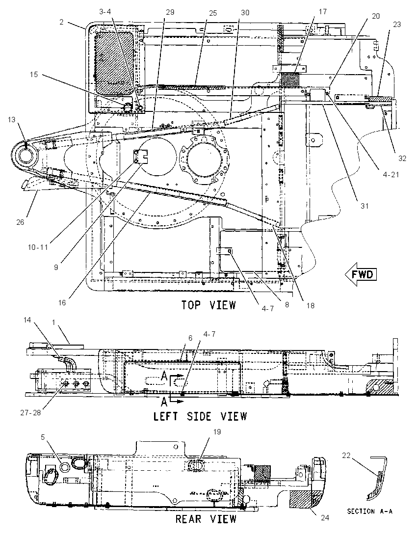 Рама верхняя 1691337 CAT