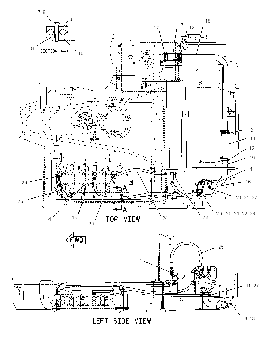 LINES GP-HYDRAULIC PUMP 1636955 CAT