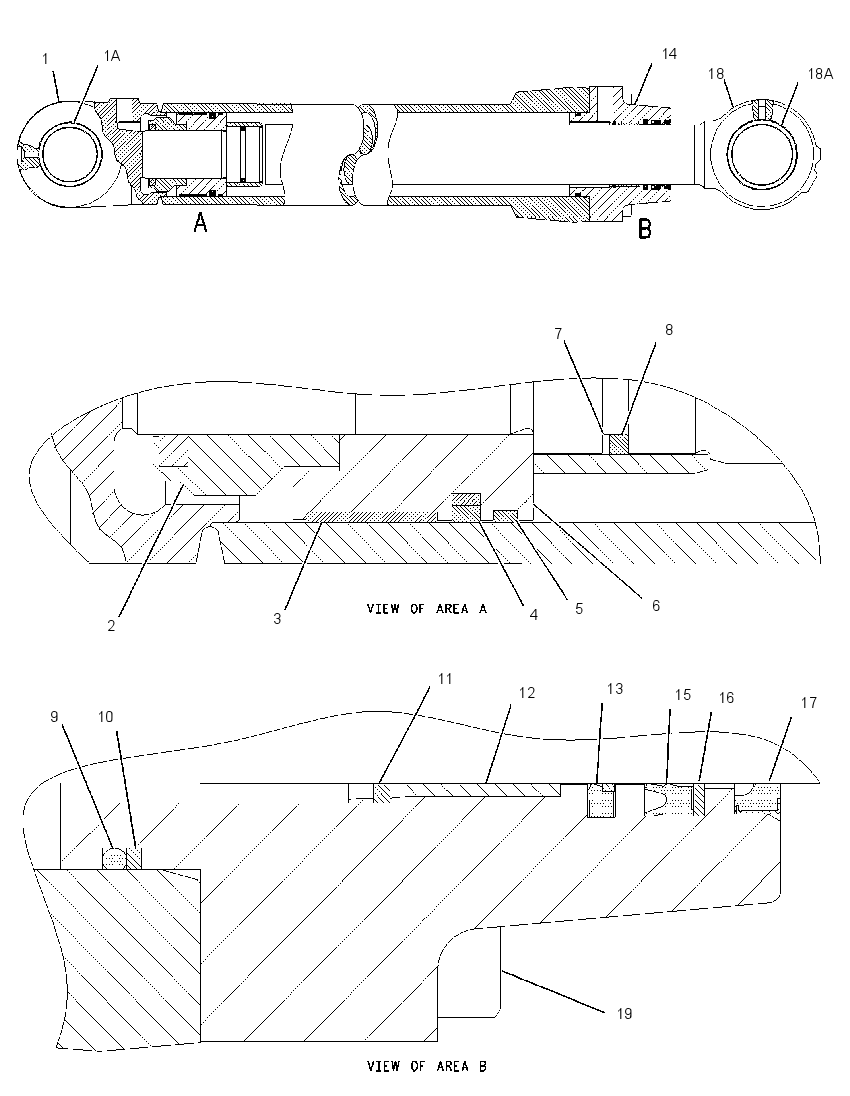 Цилиндр стрелы 2016788 CAT