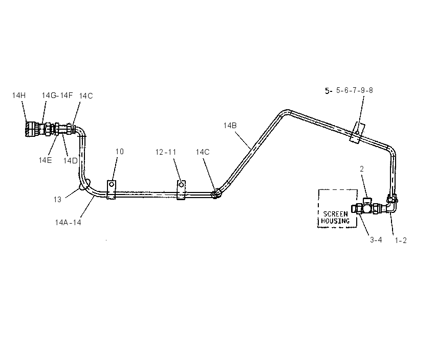 LINES GP-HYDRAULIC DRAIN 2068812 CAT