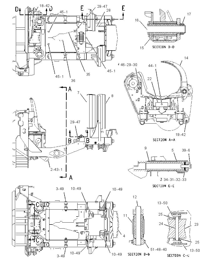 FRAME GP-HARVESTER HEAD 1974797 CAT