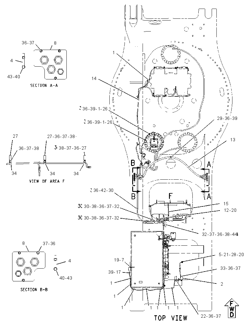 WIRING GP-SWING FRAME 1469698 CAT