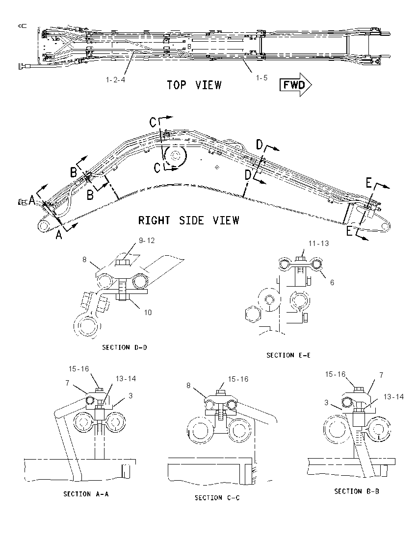 LINES GP-BOOM DRAIN 1972273 CAT