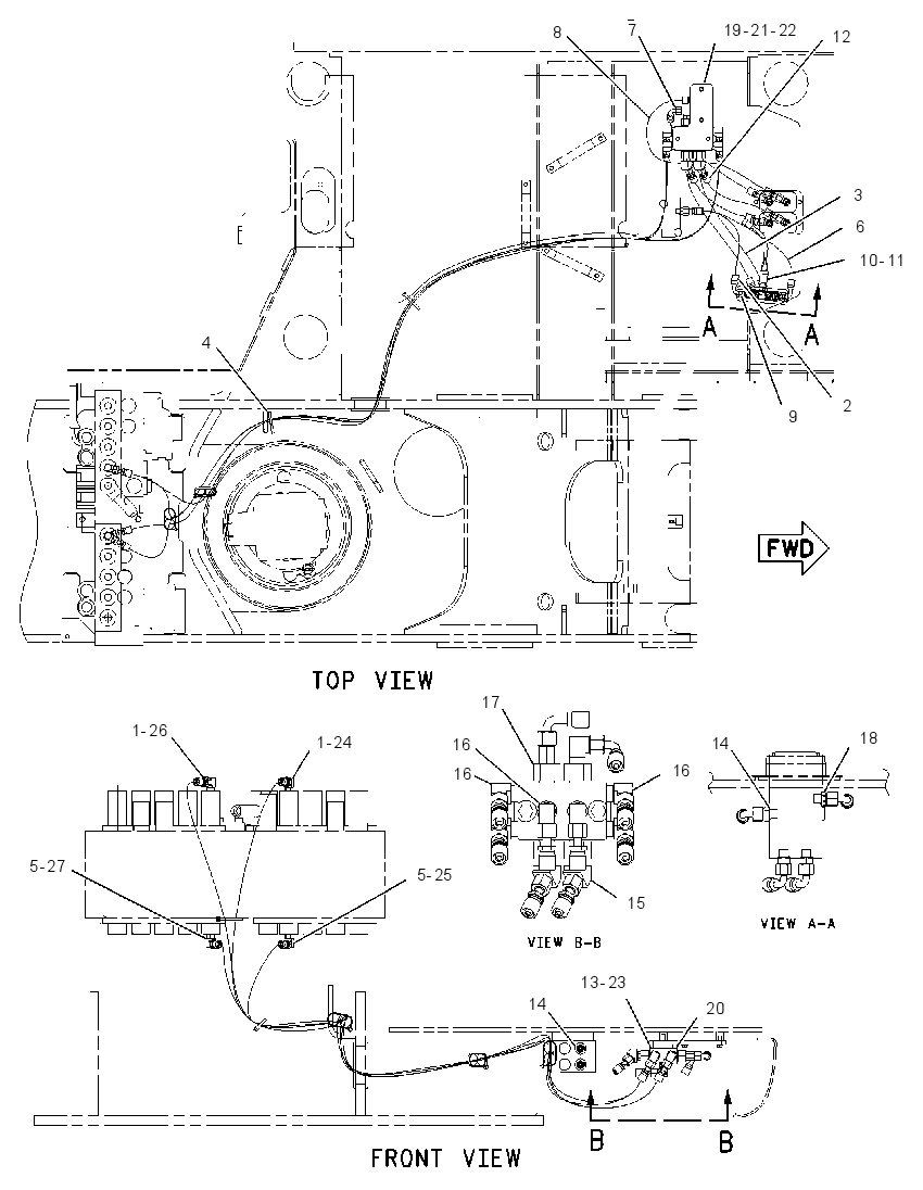 Трубопроводы управляющие 1991985 CAT