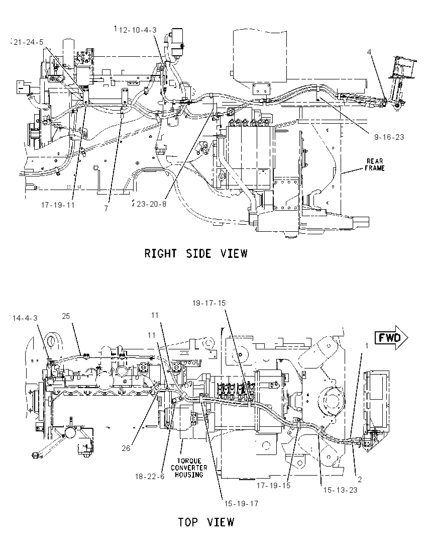 Трубопроводы отопителя кабины 1896422 CAT