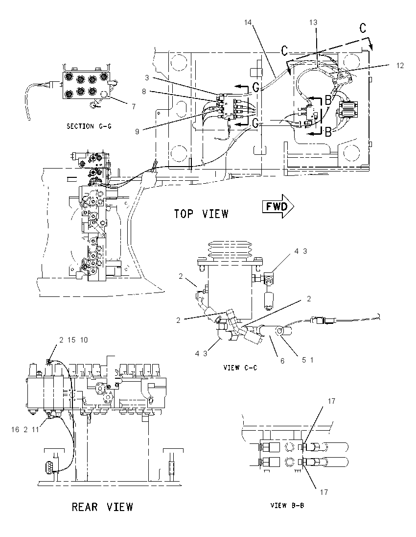 Трубопроводы управляющие 2197842 CAT