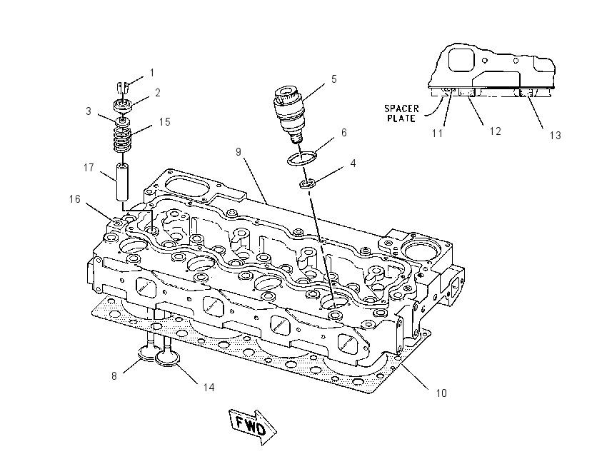 Головка блока цилиндров 2W2034 CAT