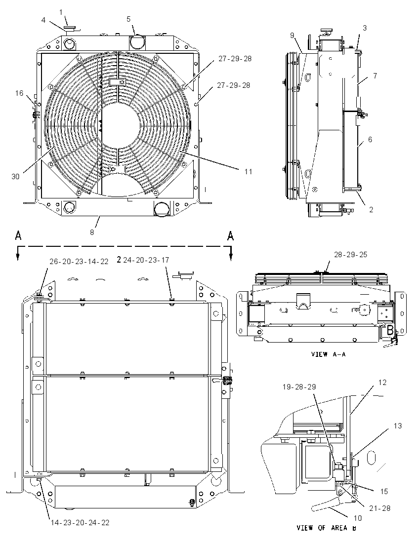 RADIATOR & OIL COOLER GP 1928641 CAT