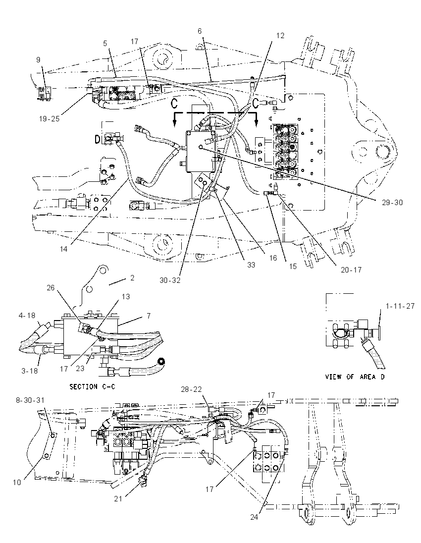 MANIFOLD & LINES GP-STEERING 1851487 CAT