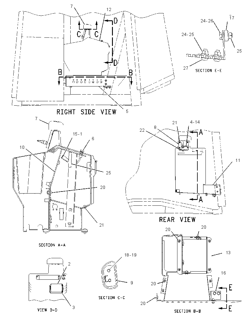 SUPPORT GP-HYDRAULIC CONTROL 2222789 CAT