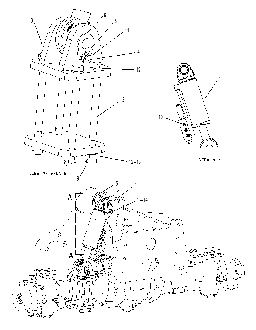 CYLINDER & MTG GP-FRAME LEVEL 2081221 CAT