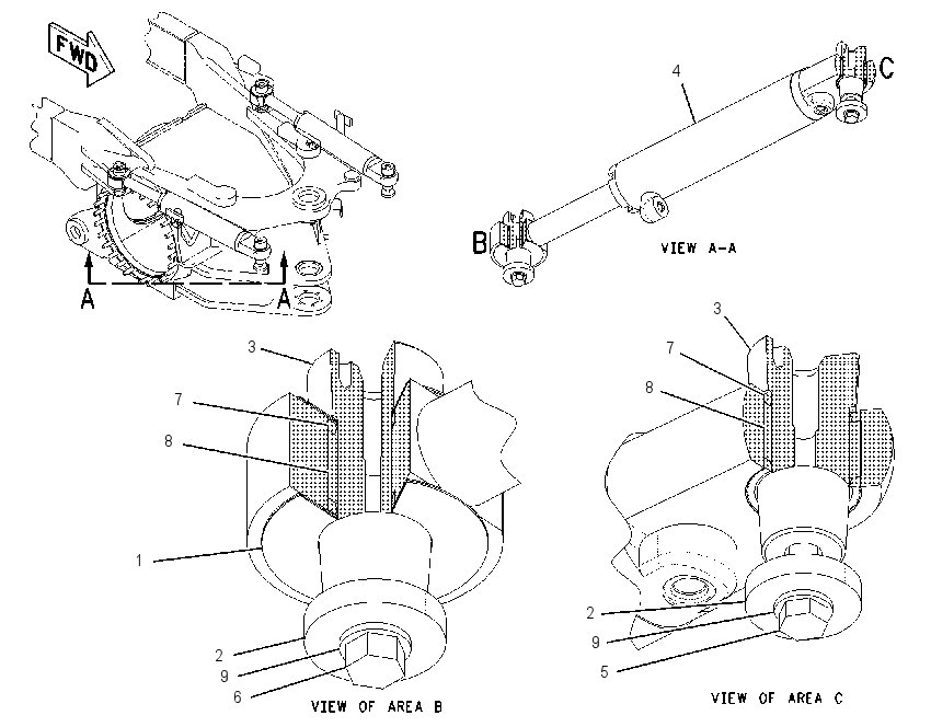 CYLINDER & MTG GP-ARTICULATION 1931475 CAT